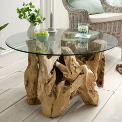 die Faktorei »Java« Unikat Couchtisch Teak-Wurzel Ø 60 cm