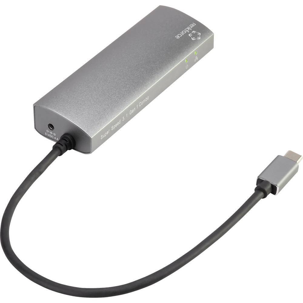 Renkforce netwerkadapter USB-C naar Gigabit-LAN en USB-A 1 Gbit/s