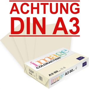Antalis Kopierpapier Image Coloraction Atoll, A3, 80g/qm, elfenbein, 500 Blatt