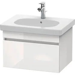 Duravit DuraStyle Waschtischunterschrank wandhängend 6383, 1 Auszug, 600mm, für D-Code, DS638302222, Farbe: Weiß Hochglanz Dekor