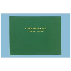 ELVE, Heft + Block, Registre "Livre de police m‚taux pr‚cieux", 200 pages