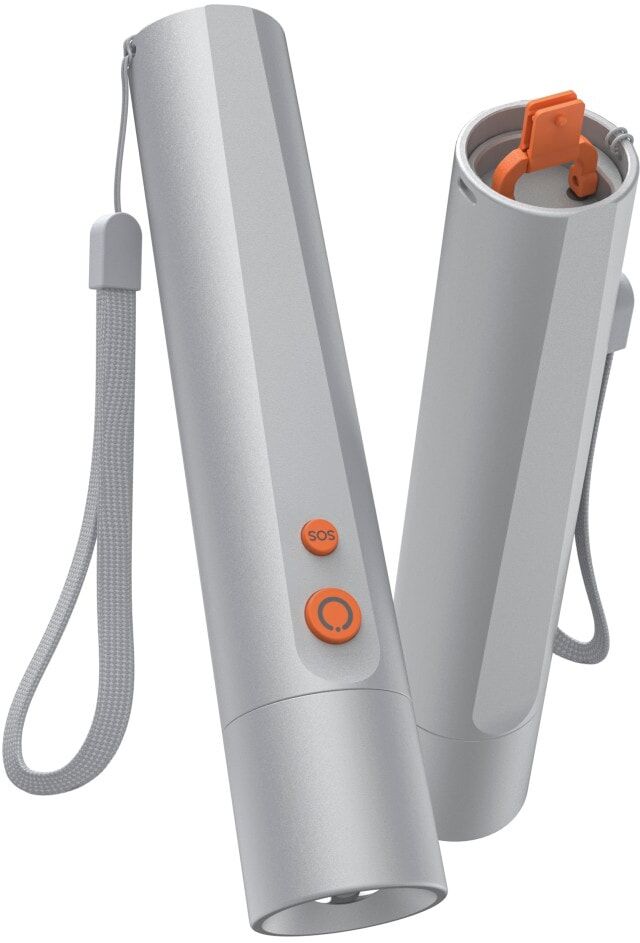 Hama LED Taschenlampe "LED-Taschenlampe, Batterie, Aluminium, 4 Modi + SOS", silber (silberfarben), Mobilleuchten, stromsparend, robust, LED Taschenlampe