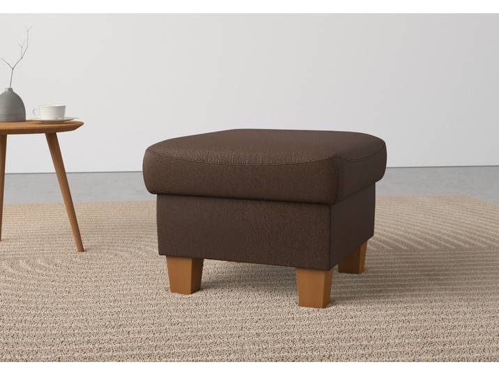 Stauraumhocker, Luxus-Microfaser, Dunkelbraun, 58×48×58 cm, Mit Stauraum, Modern, Home-affaire