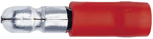 Klauke 1020 Rundstecker 0.50mm² 1mm² Stift-Ø: 4mm Teilisoliert Rot
