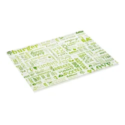 WAS Germany Burgerpapier Veggie Set WRAP & GO, 28 x 34 cm, Set á 1000 Stück, Fettpapier