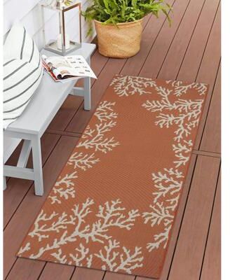 Lush Decor Esencia Coral Edge Indoor/Outdoor Mat