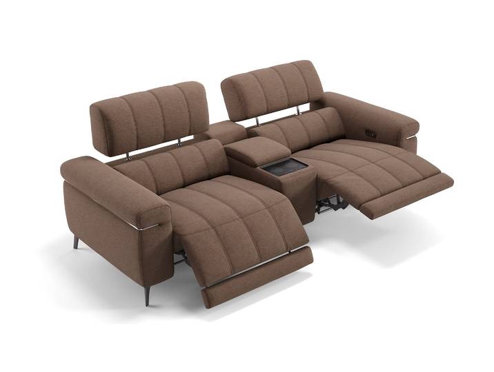 Stoff Kinocouch SOLETO 2-Sitzer Relaxcouch Designer Sofa
