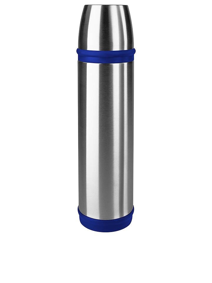 Emsa Isolierflasche "Captain" in Chrom/ Blau - 700 ml - onesize