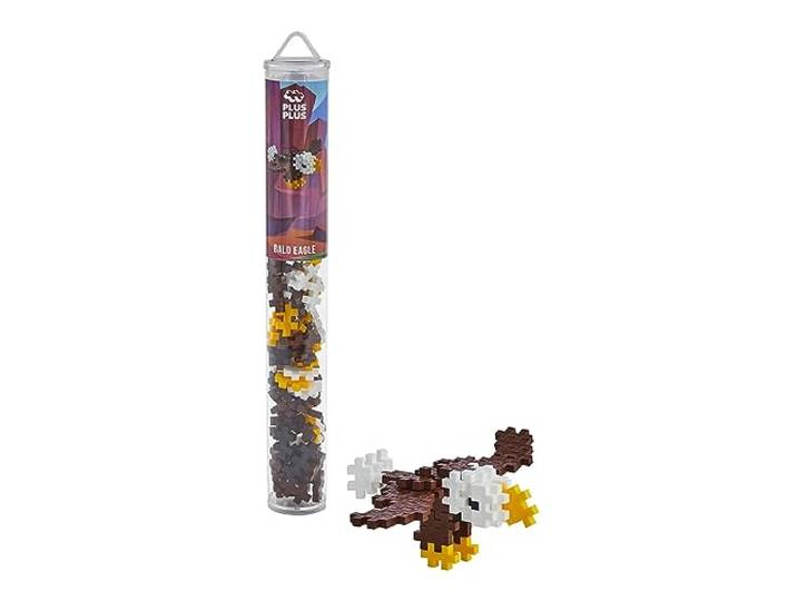 Plus-Plus 9604273 creatieve bouwstenen tube, adelaar, geniaal bouwspeelgoed, 100 delen