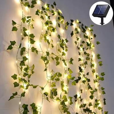 Perfect Picks Market Solar Ivy Fairy Lights Outdoor Waterproof LED Garland For Garden Decor solar Maple Leaf 7m 50leds