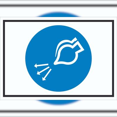 HB-Druck Luftversorgung einschalten beim Aussetzvorgang Symbol Schild A4 (210x297mm)