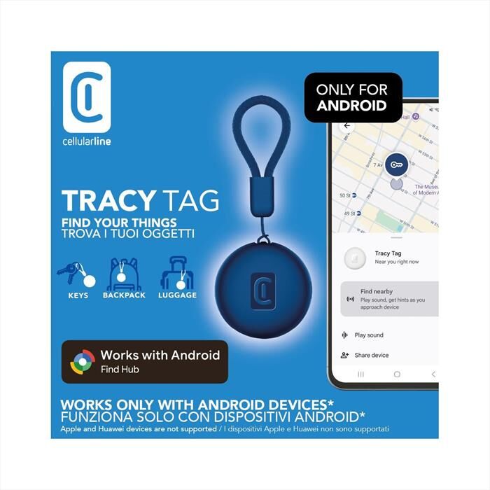 Cellular Line Tracy Tag For Android-blu