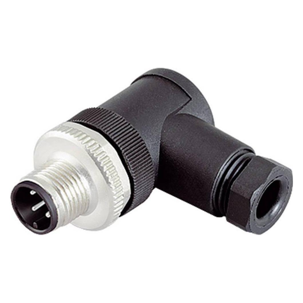 Schubiger M12 connector male angled with A-coding 4 poles (99 0429 24 04)