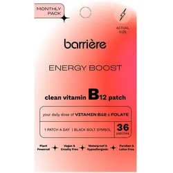 barrière ENERGY BOOST Vitamin B12 Patch Black Bolt (36 Stück)