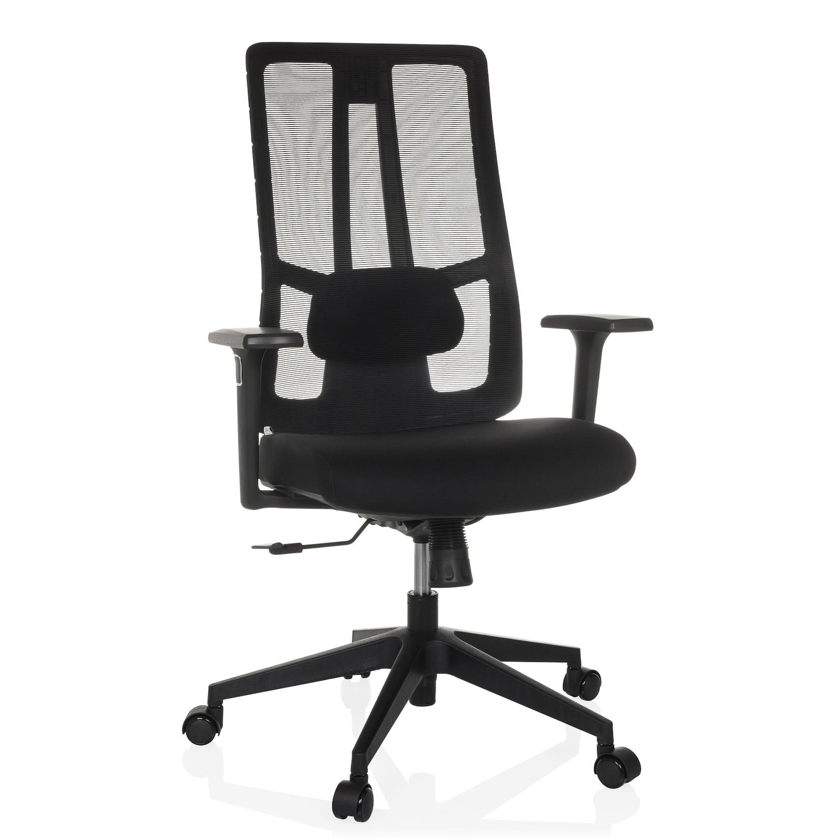 hjh OFFICE Profi Bürostuhl TRAMORE BASE Stoff / Netzstoff mit Armlehnen