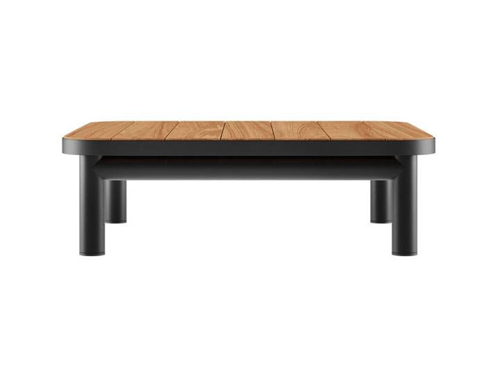 SACKit Loungetisch Kirra schwarz Teak B 70 H 22 cm