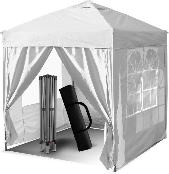 Famanu Pavillon Pop-up mit abnehmbaren Seitenwänden - Weiß - 3 x 3 m