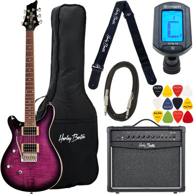 Harley Benton CST-24T LH Purple Burst Bundle Purple Burst