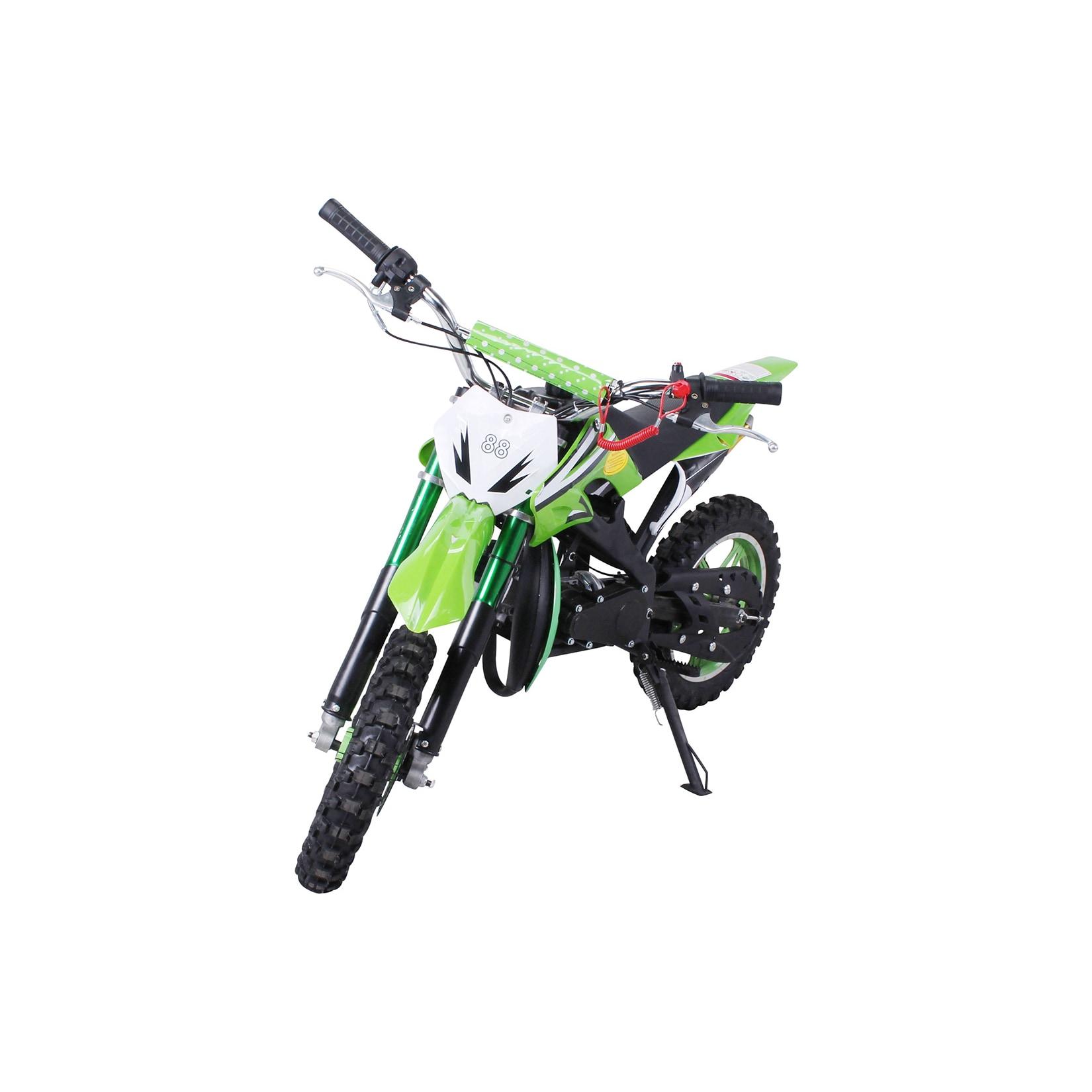 Mini-Crossbike Delta, Benzin-Motorrad, Pocketbike, Dirtbike, 49 ccm, bis zu 40 km/h, Scheibenbremsen (Gruen)