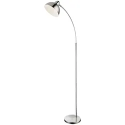 Bogen Leuchte Chrom Steh Lampe Fernbedienung Dimmer schwenkbar im Set inkl. RGB LED Leuchtmittel