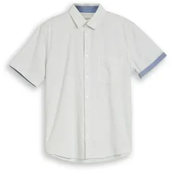 Tom Tailor Herren Kurzarm Hemd STRUCTURED - Regular Fit - 1051948-39668 Light blue dot structure - XXL