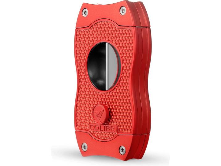 Colibri V-Cut Sigarenknipper - tot 60+ Ring Damesmaat - Sigaar Knipper met Anti-kleef Coating - Rood