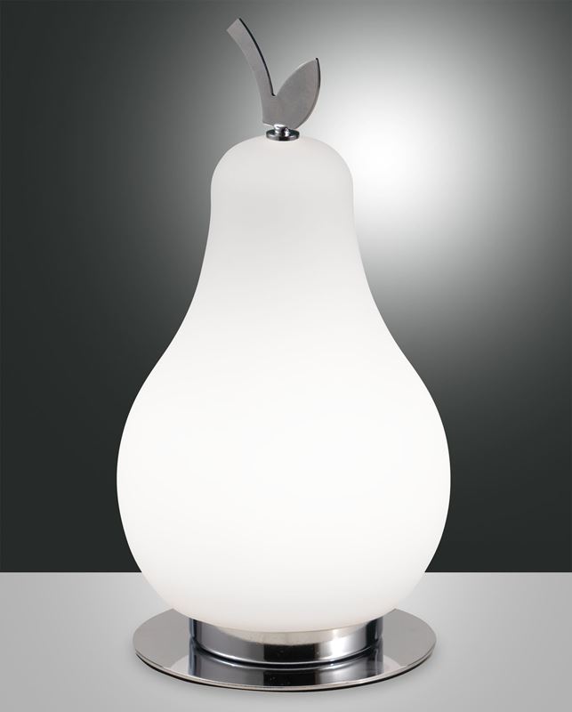 Fabas Luce LED-Tischleuchte Wilma Chrom weiß 3763-30-138 8019282546337