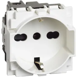 Legrand KW4140A16 LivingNow Kombinationssteckdose Schutzko/Italien mit Schraubklemmen, Farbe White