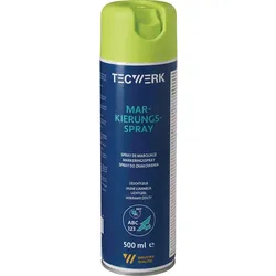 TECWERK Markierungsspray leuchtgelb 500 ml Spraydose mit intensiven