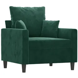 vidaXL Sessel Dunkelgrün 60 cm Samt