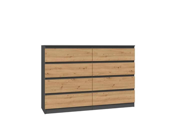 COMMODE MALWA M8 140 - Anthracite / Chêne artisan