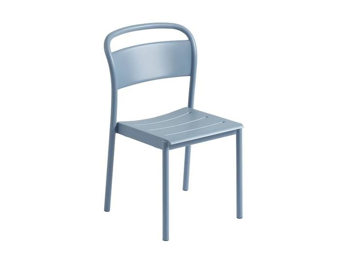 Muuto Chaise Linear steel side chair Pale blue