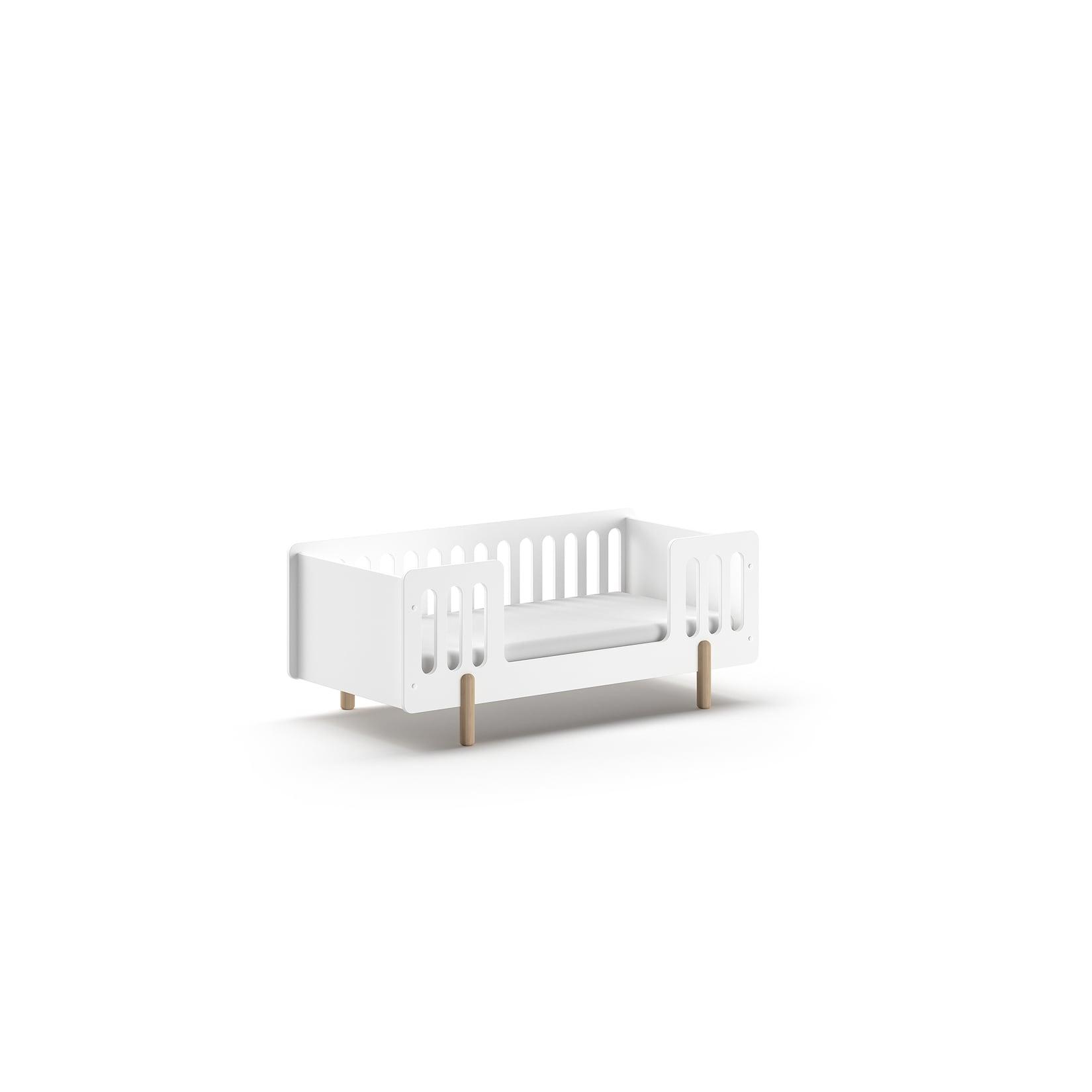 JAXX SMILE Juniorbett LF 70 x 140 cm, inkl. Lattenrost, inkl. Absturzschutz, Ausf. MDF weiß lackiert