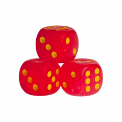 Halmakegel.com Würfel - Las Vegas - rot - Kunststoff - 16 mm 252031