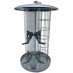 Relaxdays 3-in-1 Vogelfutterstation Silber