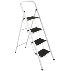 SZ Metall Klapptritt weiß 4 Stufen weiß
