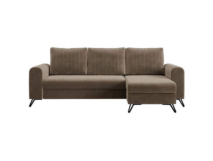 ECKSOFA Axel Velvet Braun