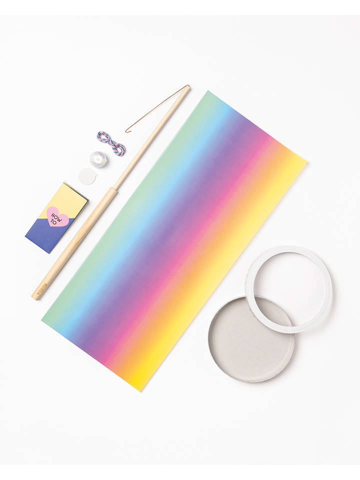 folia PAPER Laternen-Bastelset "Regenbogen" in Bunt - ab 5 Jahren - onesize