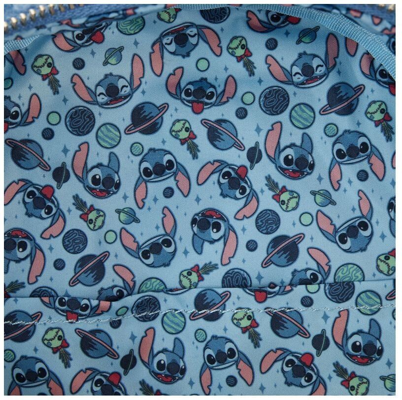 Loungefly Disney Lilo ; Stitch Stitch Plush Sherpa Cosplay Mini Backpack - Officially Licensed Disney