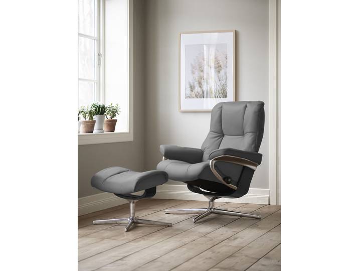 Relaxsessel, Microfaser DINAMICA, Dunkelgrau, 79×102×73 cm, Mit Hocker, Classic, Stressless