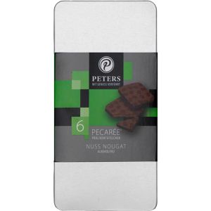 Peters Minischokolade mit Genuss verführt Pecaree Nuss Nougat, gefüllte Trüffeltäfelchen, 6 Stück, 63 g