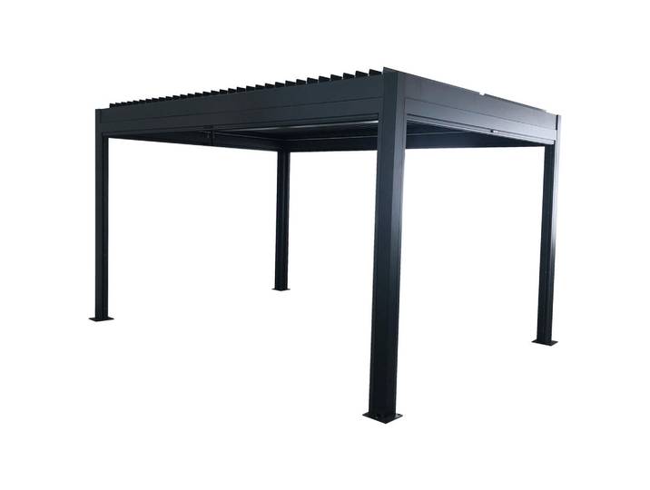 Amatio Pavillon, Metall, 396x231x299 cm, CE, regenabweisend, Sonnen- & Sichtschutz, Pergolas
