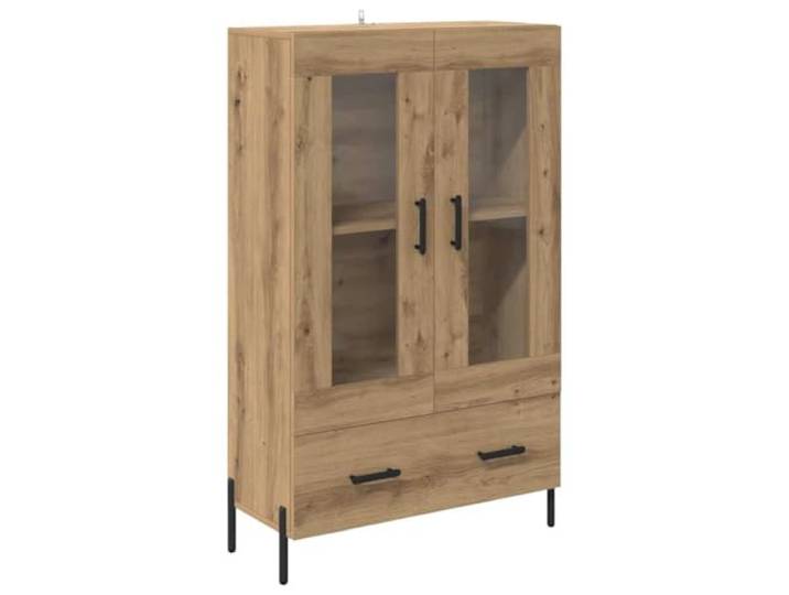 Roanoer Highboard Corona Kommode Artisan-Eiche 69,5x31x115 cm Schlankes Möbelstück mit Schublade und Fachböden für Wohnzimmer, Flur oder Büro. Bietet stilvollen Stauraum bis 60 kg.