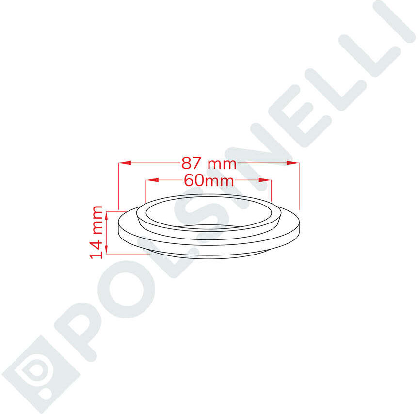Polsinelli Joint NBR (pour l'huile) Garolla 60