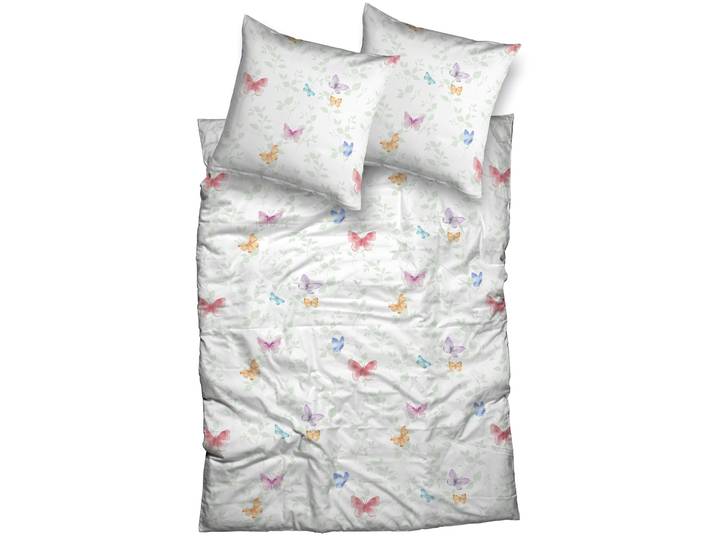 Bettwäsche CASATEX Alara , bunt (multicolor), B/L: 155cm x 220cm, 1 Stk., 1 Stk., Satin, B/L: 80cm x 80cm, 2 tlg., Satin, Bezug: 100% Baumwolle, Bettwäsche, Bettwäsche, zauberhaft und frühlingsfrisch