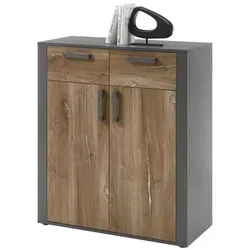 Kommode Athen Holzoptik Braun Eiche dunkel