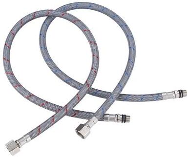 WOWOW 3/8 in. Female Comp x M10 Male Braided Nylon Faucet Connector