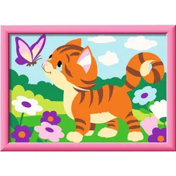 Ravensburger CreArt, Malen nach Zahlen Kinder - Kätzchen im Garten