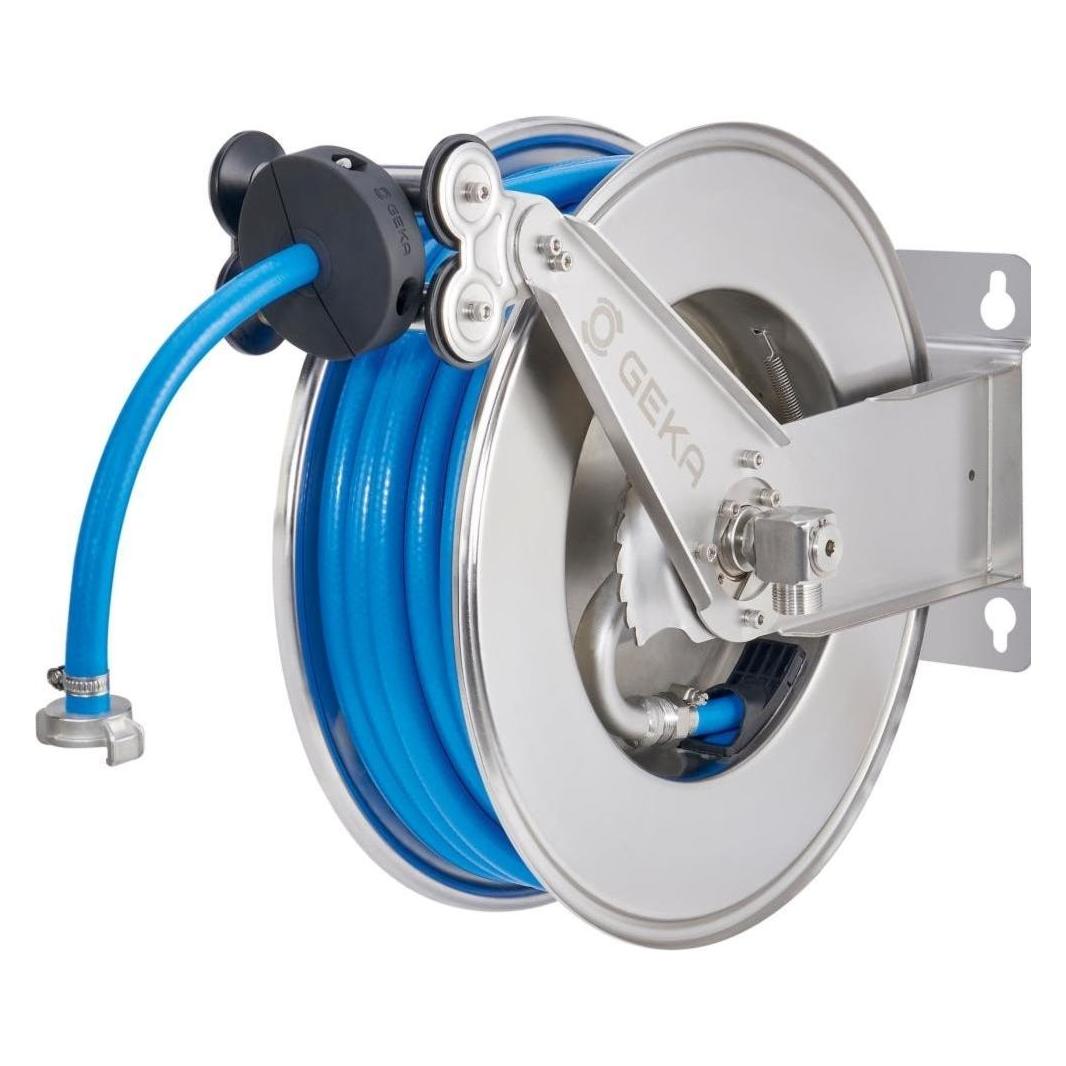 Geka Schlauchaufroller EA15KSKEdelstahl, inkl. 20m DVGW-Schlauch 1/2" & Arm. (20 m) (42.9043.9)