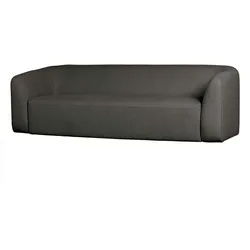3-Sitzer Sofa Sloping aus weichem Chenille-Stoff, modern gepolstert, dunkelgrau, bequem für 3–4 Personen